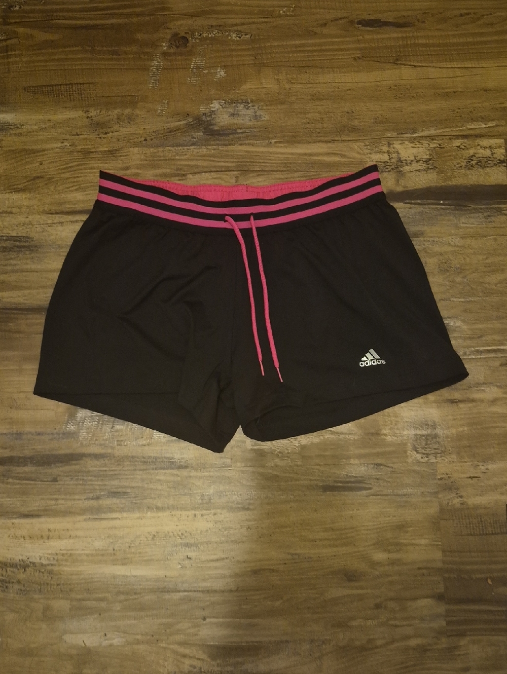 EUC Black/Neon Pink Adidas Climalite running shorts.Women's Medium